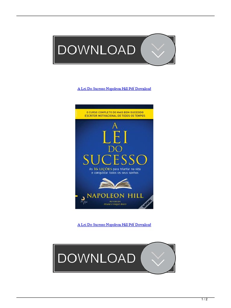 A Lei Do Sucesso (Portuguese Edition) Paperback