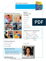 Daily Routine Worksheet ESOL Photo Dictionary
