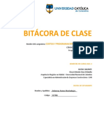 Bitacora Costos y Programacion de Obras Grupo 3 Duberney Ramos 507984