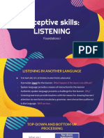 Receptive Skills: Listening: Foundations I