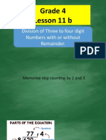 Grade 4 _Nov 15 Lesson 11 Division Without Remainder