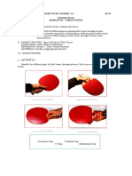 Lesson Plan Module 02 - Table Tennis: Castillo, Julienne J., Bsed Social Studies-2A PE 03