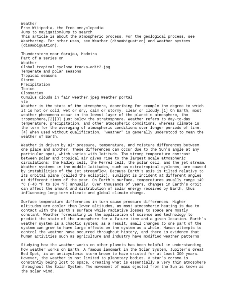 Understanding Earth's Weather Systems | PDF | Weather | Weather Forecasting