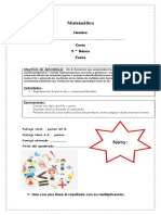 Evaluación de Matemática La Multiplicación I