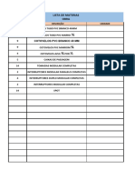 Lista de Materiais Clinica