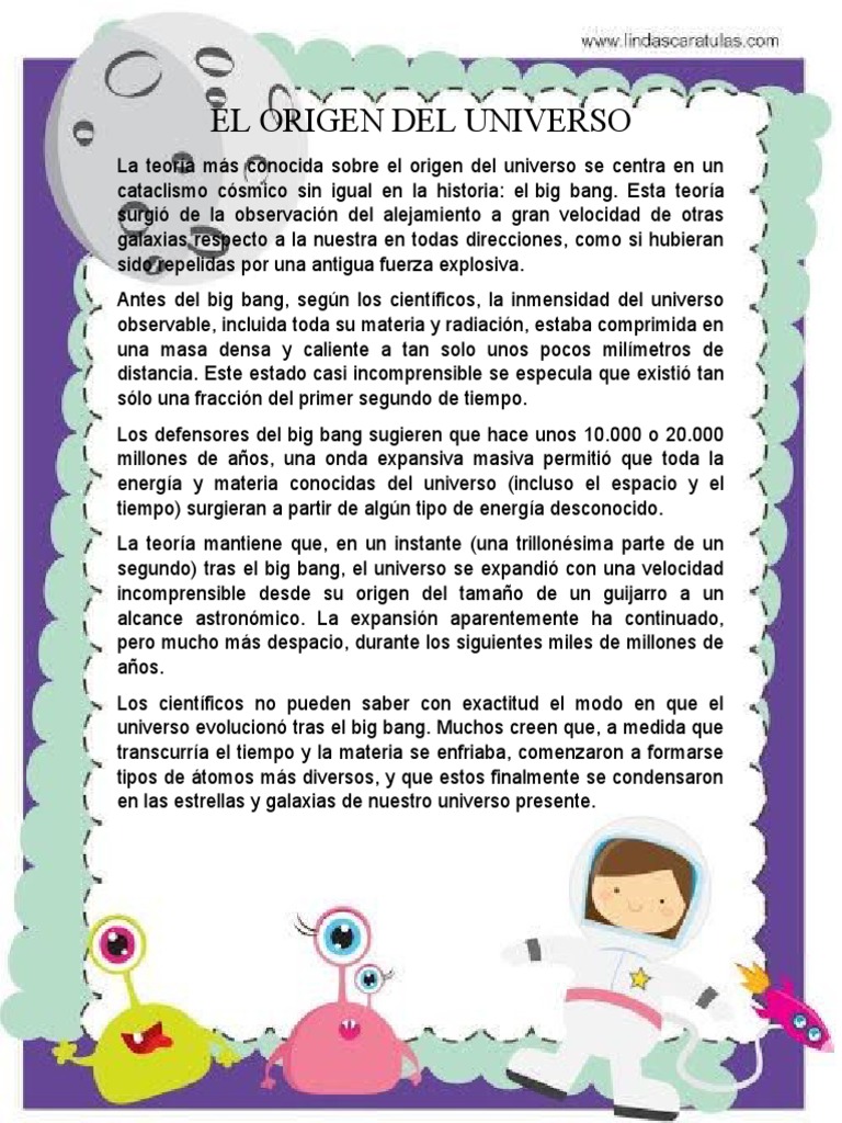 El Origen Del Universo | PDF | Universo | Big Bang