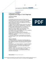 Folha de S.Paulo - Justiça Sob Suspeita - Argentina Investiga A Corte Suprema - 07 - 08 - 98