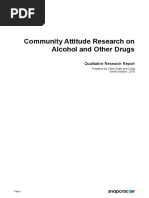 Community Attitude Research On Alcohol and Other Drugs Qualitative Report