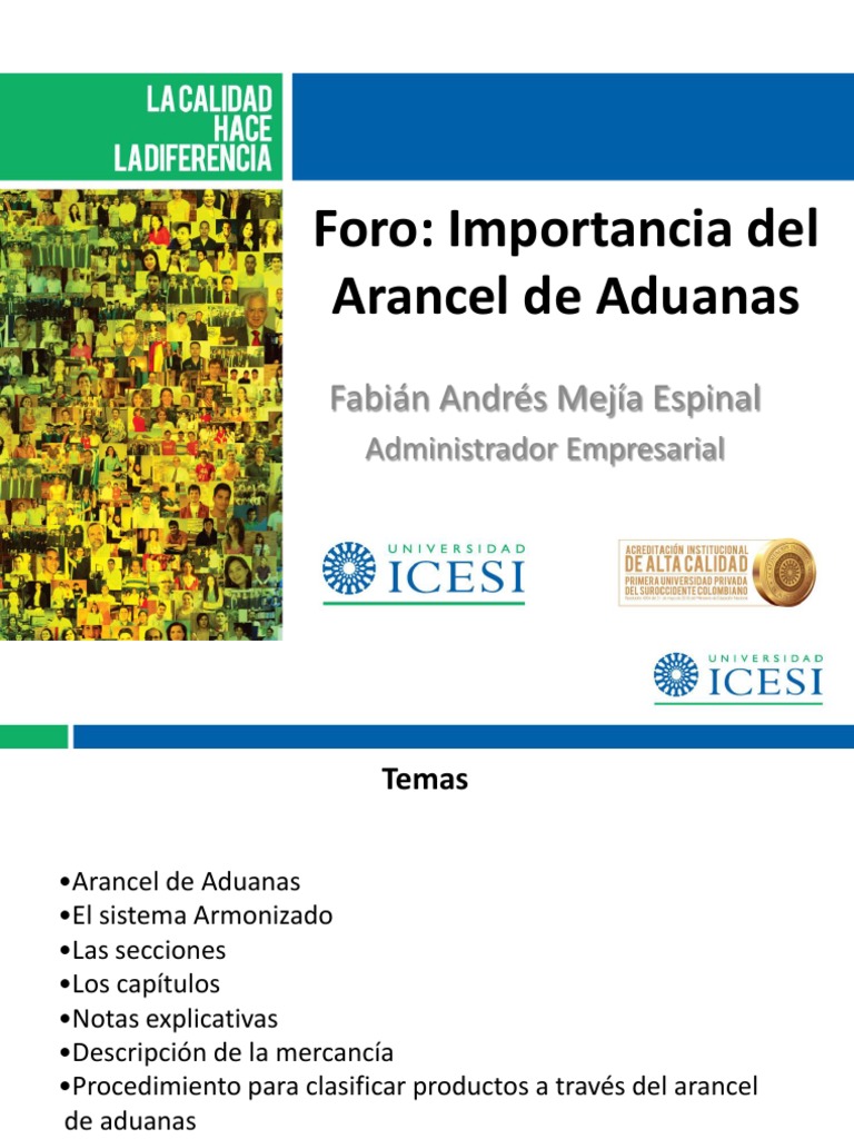 Importancia del Arancel de Aduanas | PDF | aduana | Arancel