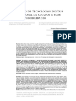 A Aplicação de Tecnologias Digitais No Canto Coral de Adultos e Suas Múltiplas Possibilidades