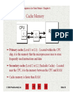 Cache Memory: Primary Cache (Level 1 or L1) - Located Within The CPU