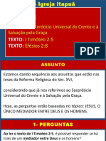 EBD - Sacerdócio Universal Crente e Salvação Pela Graça DIA 21112021