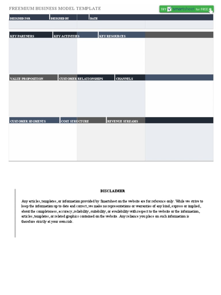 Freemium Business Model Template | PDF | Career & Growth
