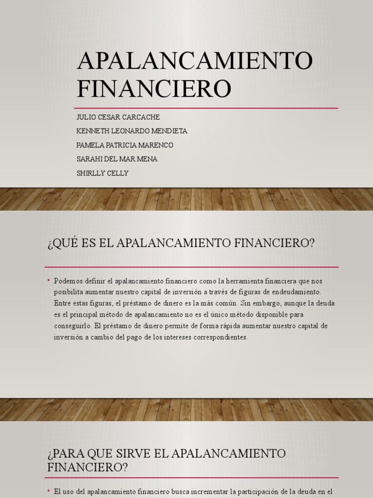 Fórmulas del Apalancamiento Financiero | PDF | Apalancamiento (Finanzas ...