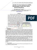 Penerapan Quality Function Deployment (QFD) Untuk Pengembangan Produk Kaos Distro Di Kota Pekanbaru