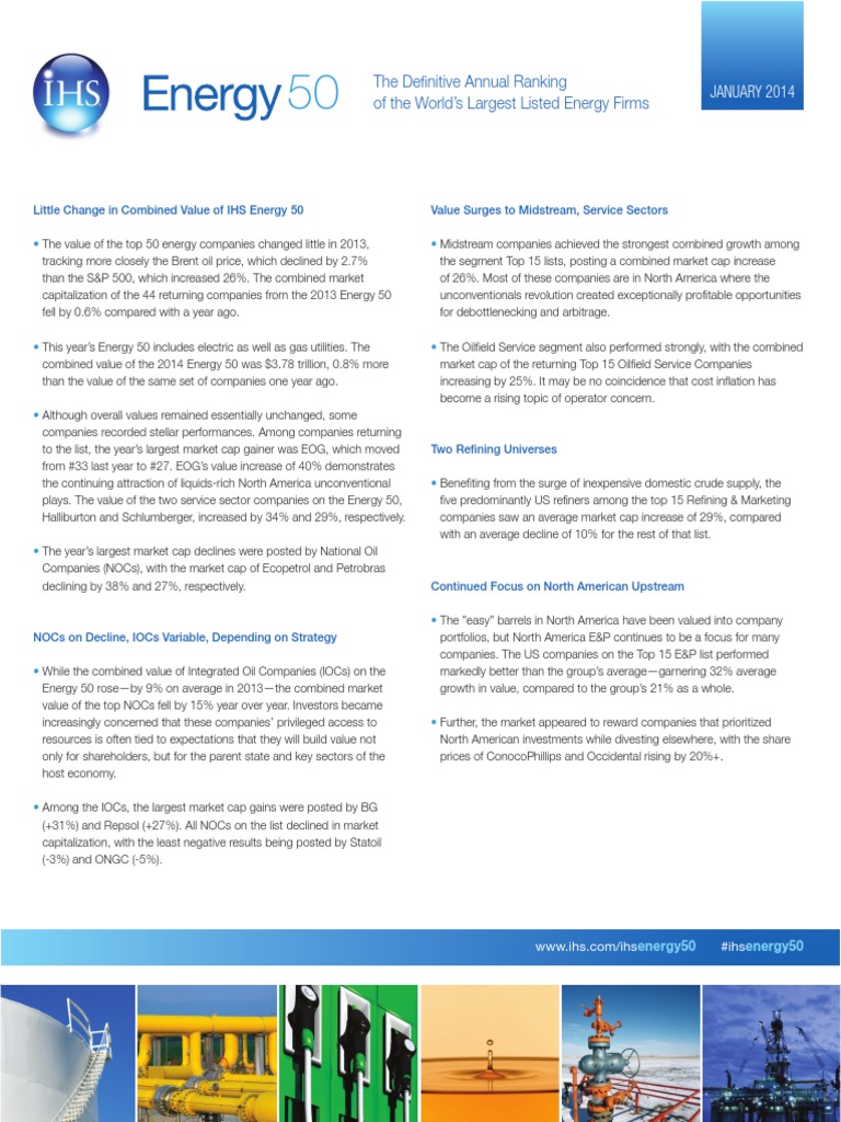 The Definitive Annual Ranking of The World's Largest Listed Energy