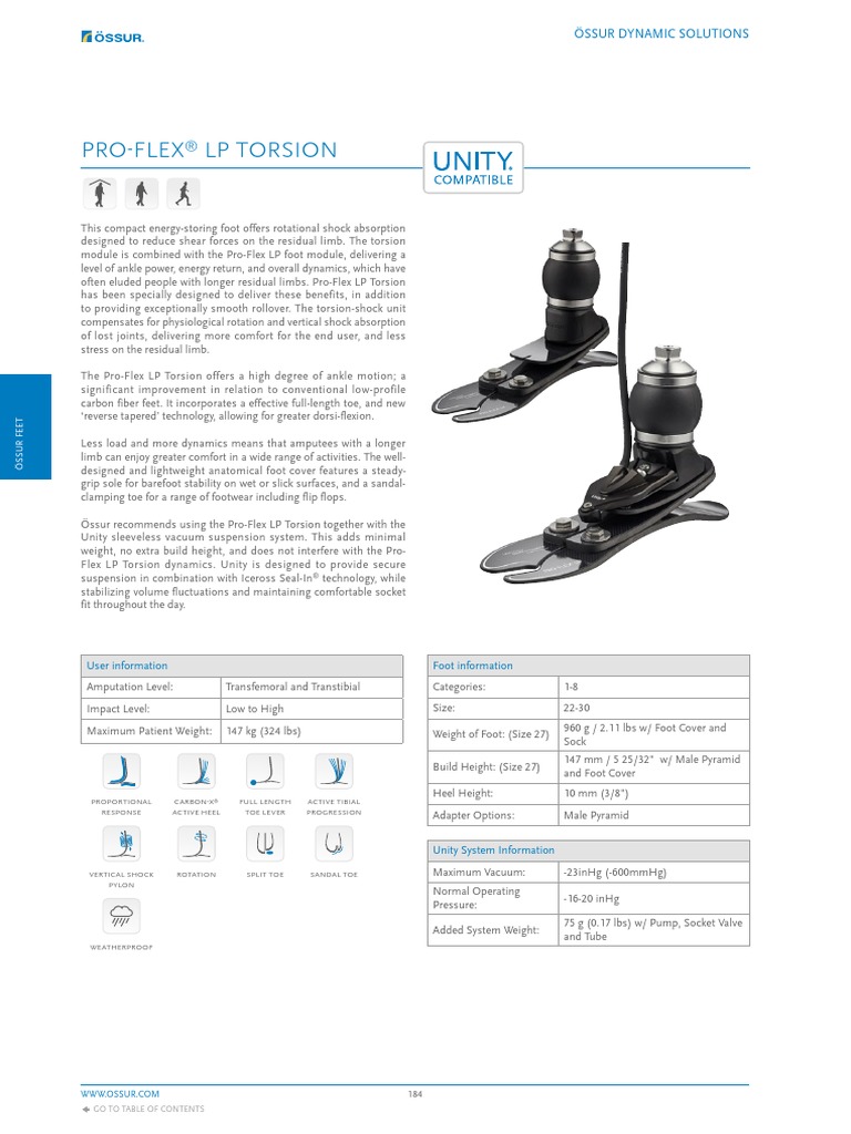 ProFlex LP Torsion Össur Dynamic Solutions PDF Prosthesis