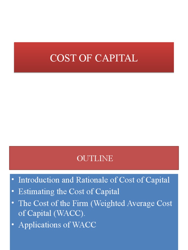 Calculating the Cost of Capital A Comprehensive Guide to Estimating