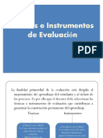 Tecnica e Instrumento de Evaluacion.