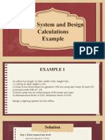 Light System and Design Calculations Example