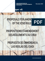 Working Paper # 6: Proposals For Amendment of The ICSID Rules