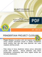 Project Closure: (Mata Kuliah Manajemen Proyek Perangkat Lunak)