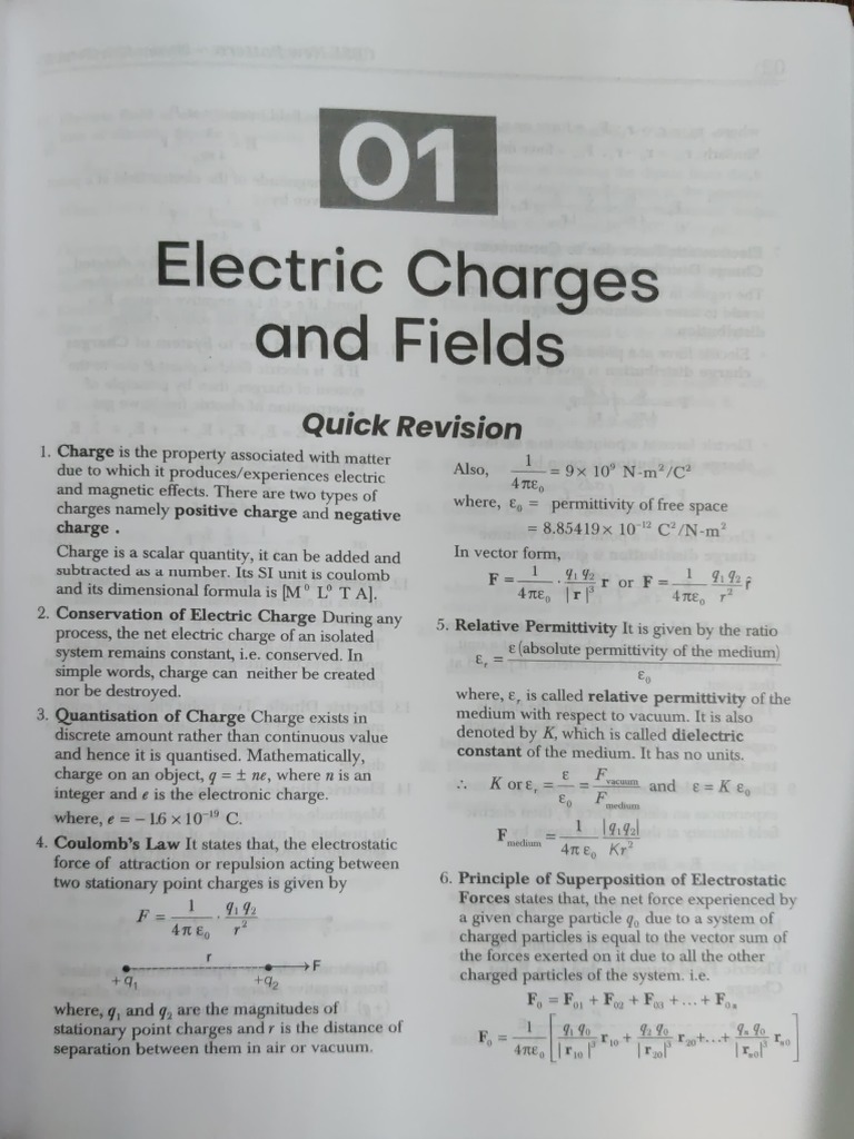 Class 12 MCQs on Electric Charges | PDF | Electric Charge | Electric Field