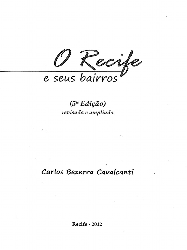 O Recife E Seus Bairros Carlos Bezerra Cavalcanti Pdf