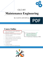 Maintenance Engineering: Ms Sadiya Mushtaq