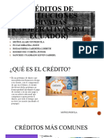 Créditos de instituciones privadas (cooperativas DEL ECUADOR