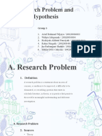 Group 3 Research Problem and Hypothesis