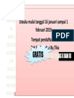 Pendaftaran Ekstrakurikuler Baru 16 Jan-1 Feb