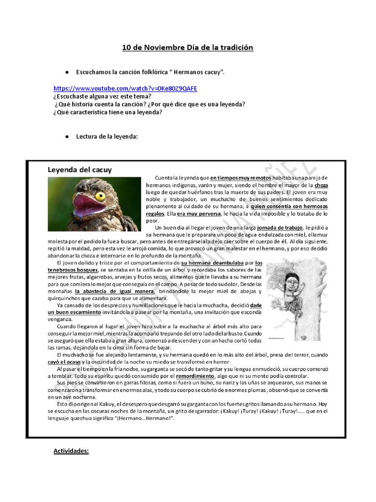 Significado y leyenda del cacuy | PDF