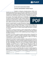 Caso Controversias Contractuales en Ejecución de Obras - Recepcion y COVID19