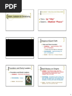 Monotheistic Religions Comparison Table | PDF | Monotheism | God