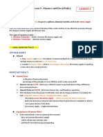 Notes - Finance and Fiscal Policy