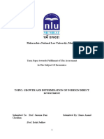 Maharashtra National Law University, Mumbai: Term Paper Towards Fulfilment of The Assessment in The Subject of Economics