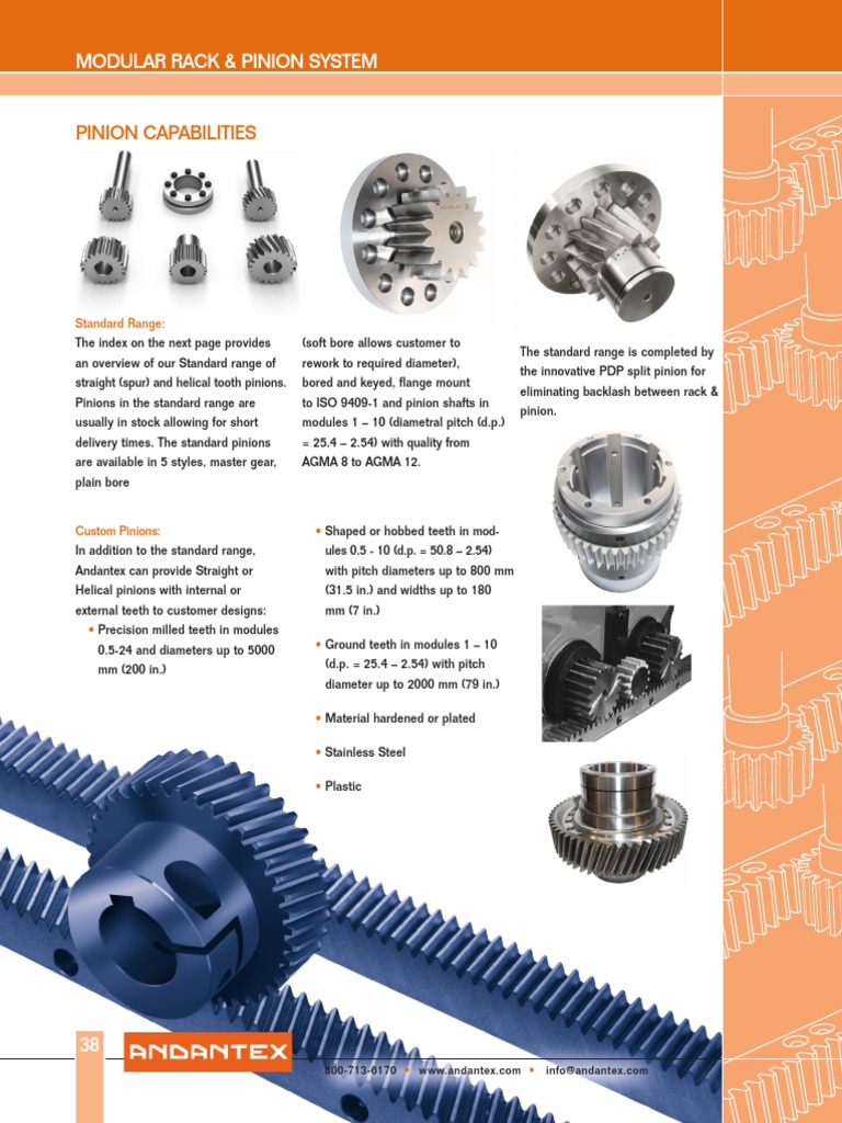 Pinion Dimensions PDF Gear Tools
