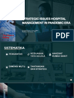 Strategies Issues Hospital Management in Pandemic Era Oleh Dr. Kuntjoro Adi PurjantoMKes