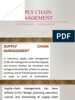 Supply Chain Management: Presentation by - Jatin Malik