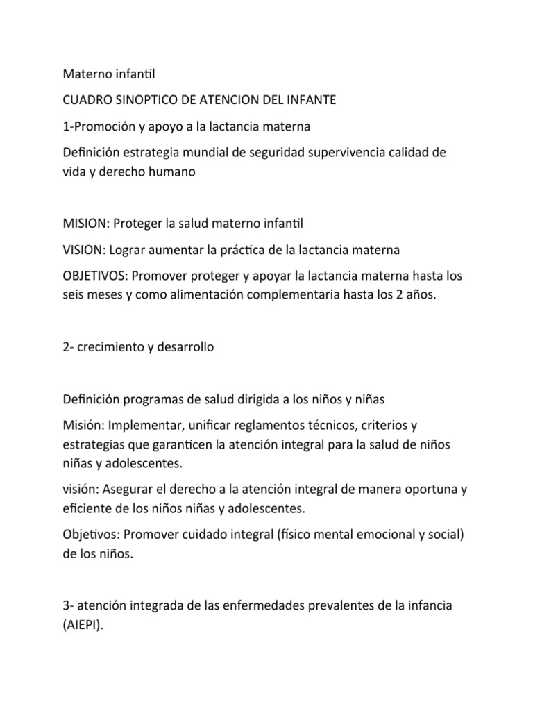 Atención Integral Materno Infantil | PDF | Amamantamiento | Ciencias de ...
