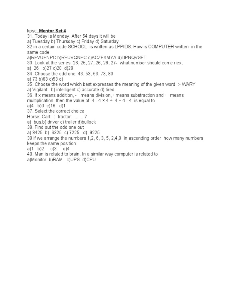 KPSC Exam Practice Questions | PDF | Teaching Methods & Materials