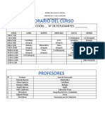 Horarios de 4to Año y Seccion 2021-2022