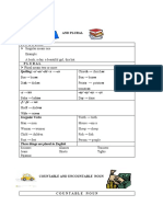 Singular and Plural - Count and Uncount