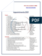 Appointments 2021 Upto October