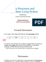 Data Structures and Algorithms Using Python: Dictionaries