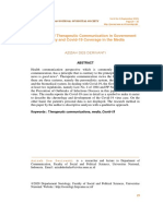 The Role of Therapeutic Communication in Government Policy and Covid-19 Coverage in The Media