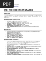 Resume Mehedi Hasan