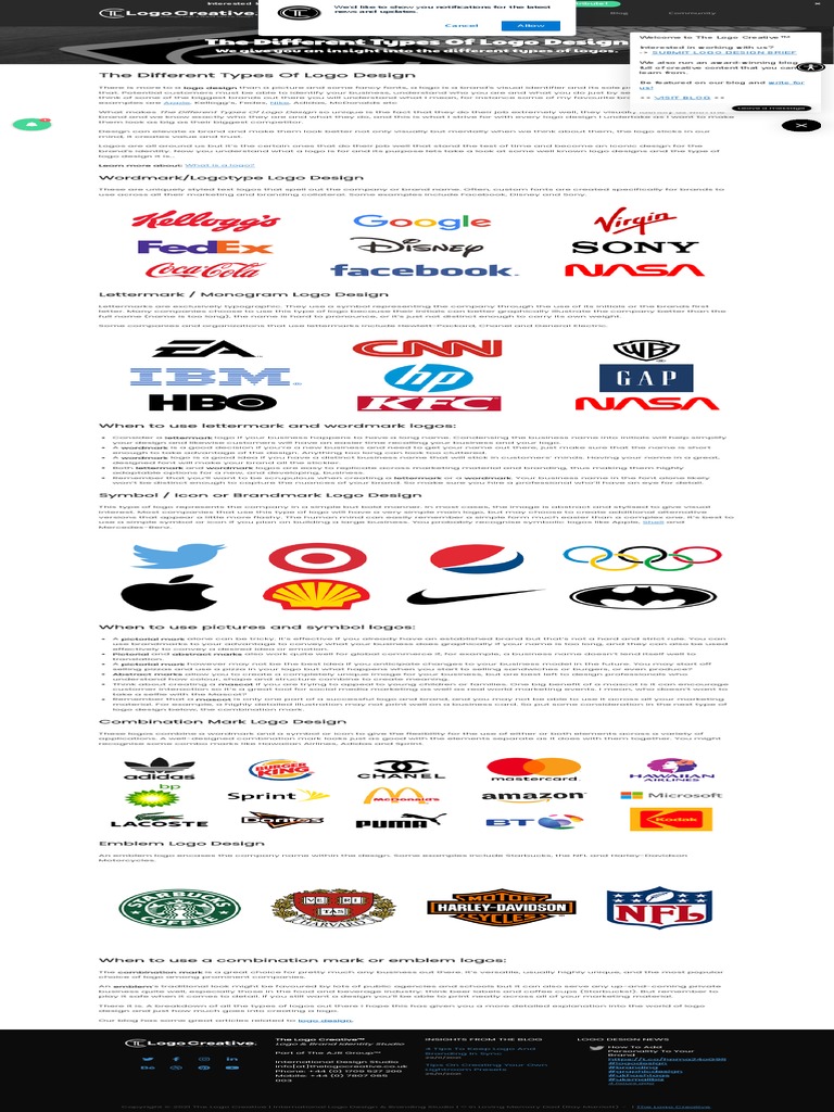 The Different Types of Logo Design - Logos, Logo Designs | PDF | Logos ...