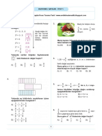 7 Sinif Rasyonel Sayilar - Test 1 Evdeki Matematik